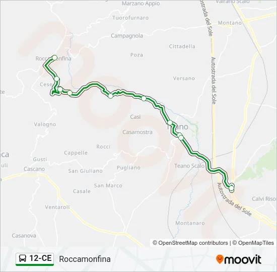 12-CE Bus Line Map