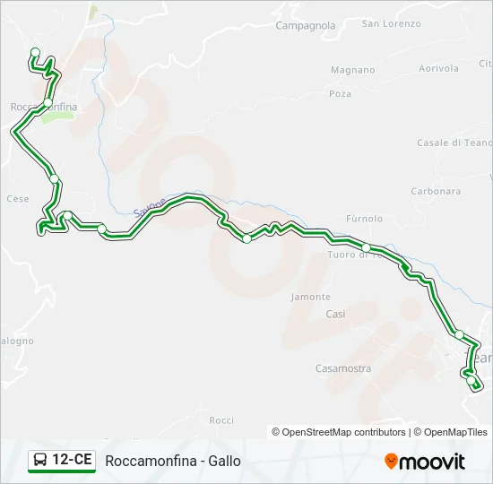 12-CE Bus Line Map