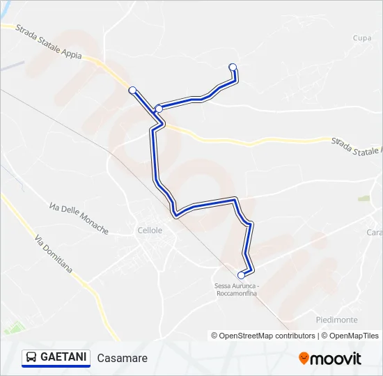 GAETANI Bus Line Map