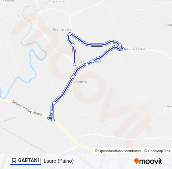 GAETANI Bus Line Map