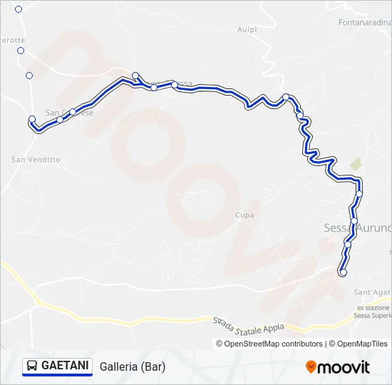 GAETANI Bus Line Map