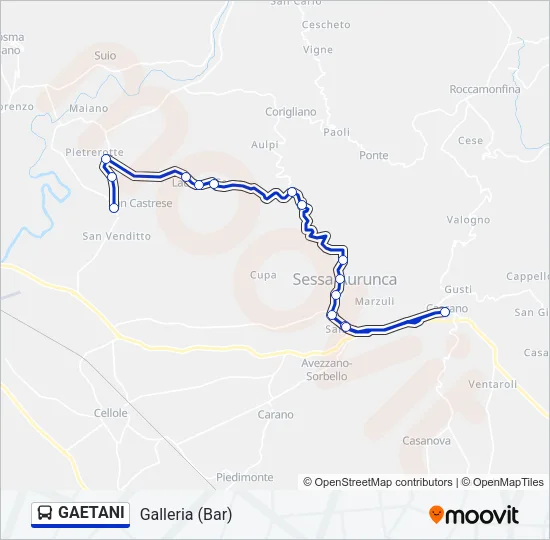 GAETANI Bus Line Map