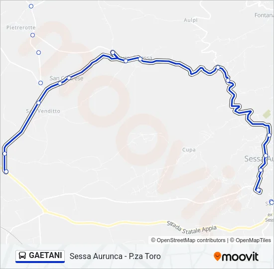 GAETANI Bus Line Map