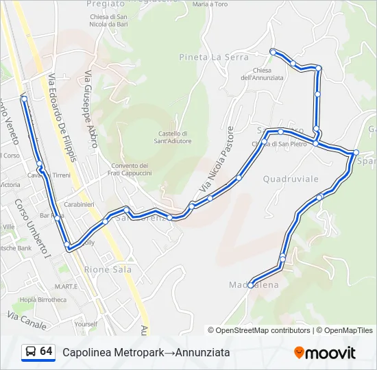 64 Bus Line Map