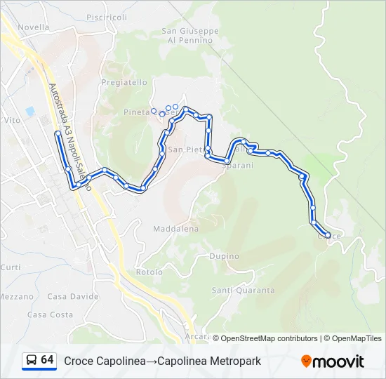 64 Bus Line Map