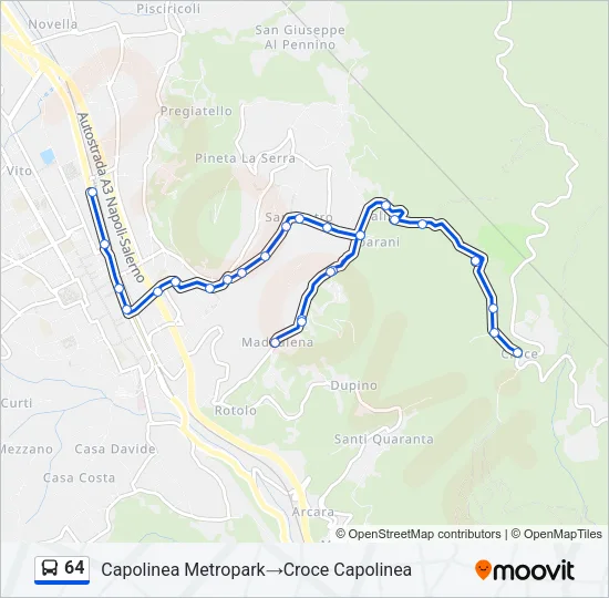 64 Bus Line Map