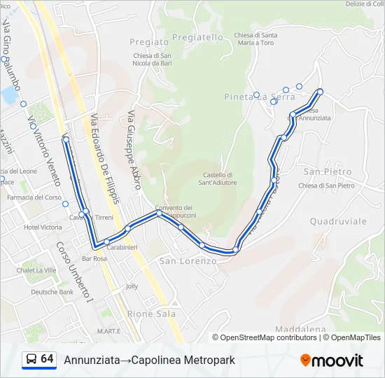 64 Bus Line Map