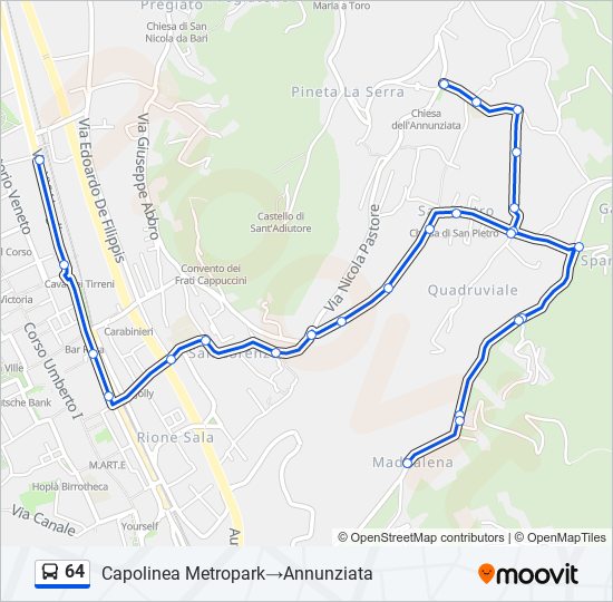 64 bus Line Map