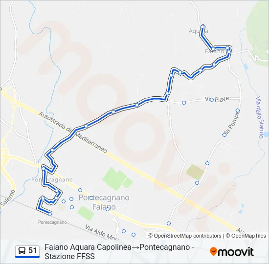51 Bus Line Map