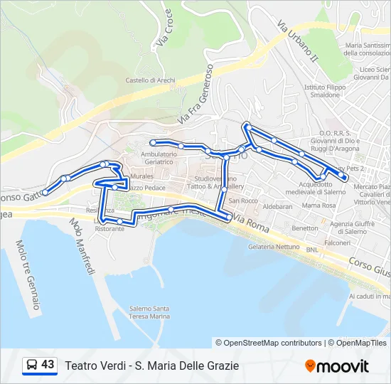 43 Bus Line Map