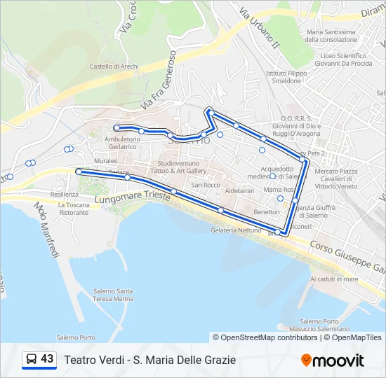 43 Bus Line Map