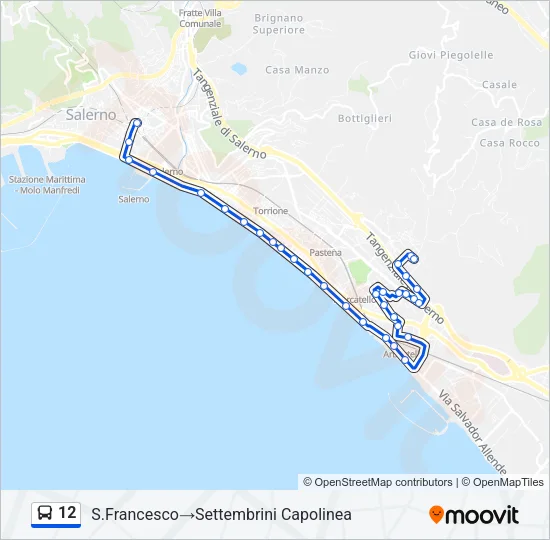 12 Bus Line Map