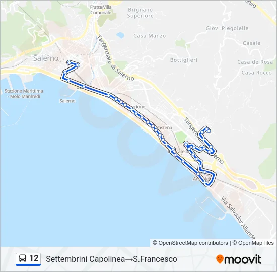 12 Bus Line Map