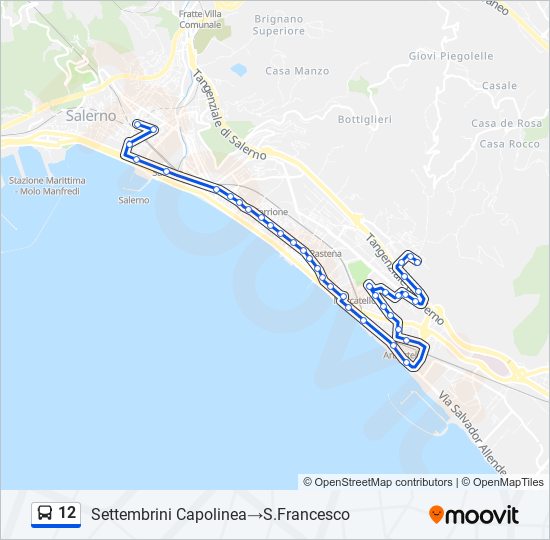 12 bus Line Map