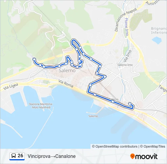 26 Bus Line Map