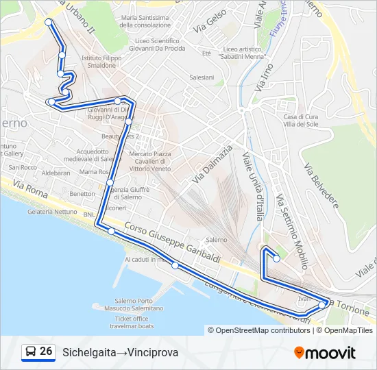 26 Bus Line Map