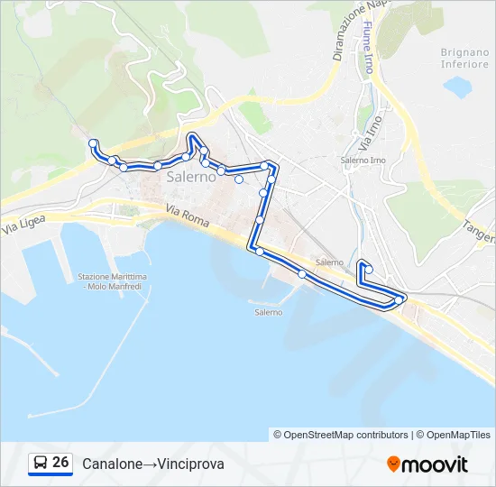 26 Bus Line Map