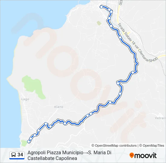 34 Bus Line Map
