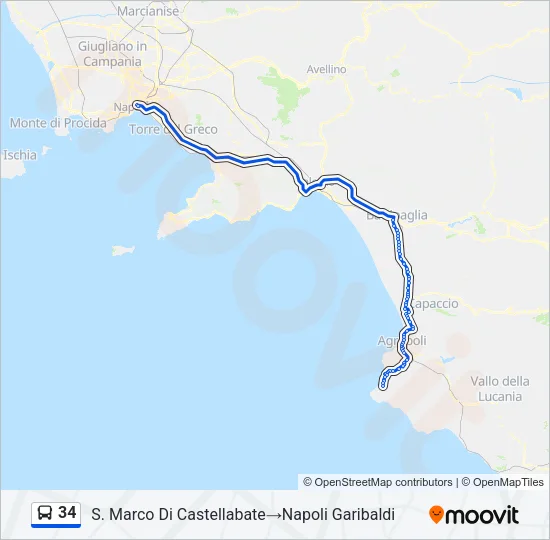 34 Bus Line Map