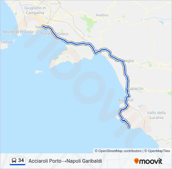 34 Bus Line Map