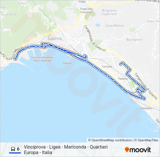 6 Bus Line Map