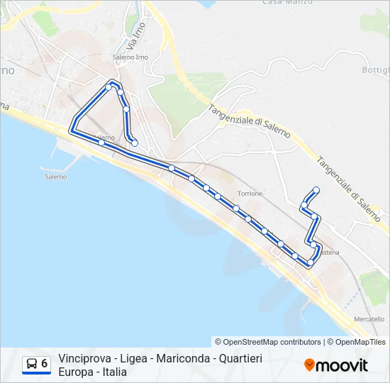 6 Bus Line Map