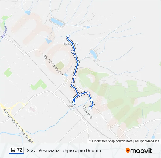 72 Bus Line Map