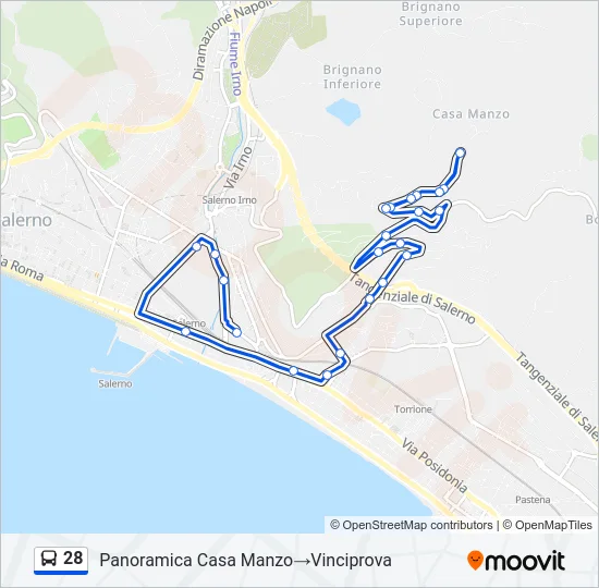 28 Bus Line Map