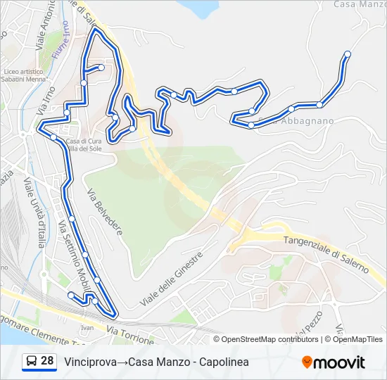 28 Bus Line Map