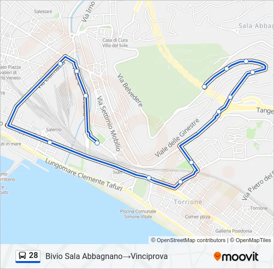 28 Bus Line Map