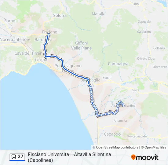 37 Bus Line Map