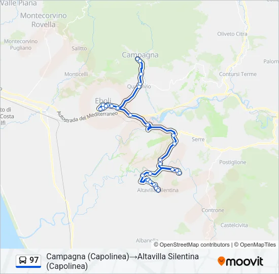 97 Bus Line Map