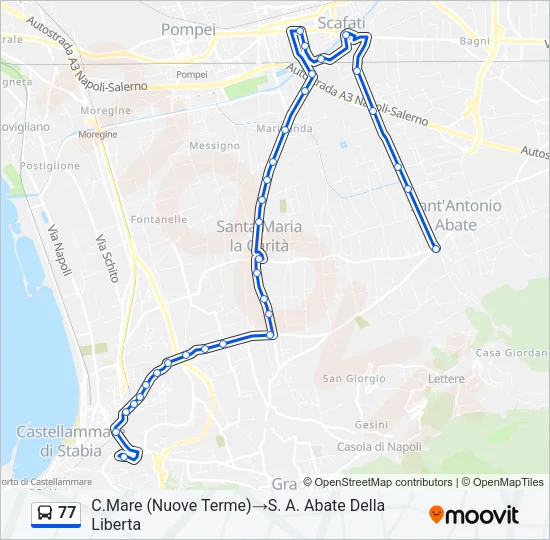 77 Bus Line Map
