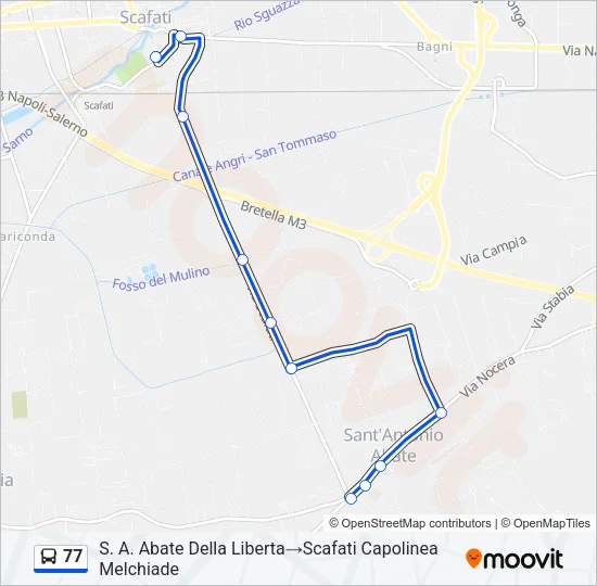 77 Bus Line Map