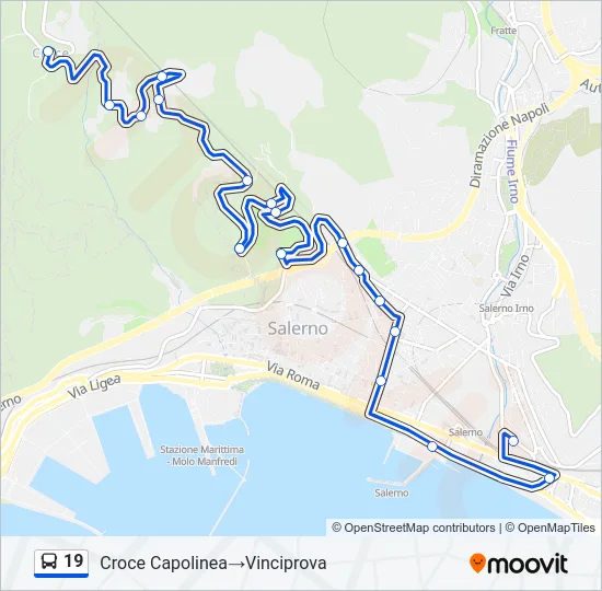 19 Bus Line Map