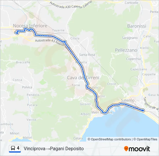 4 Bus Line Map
