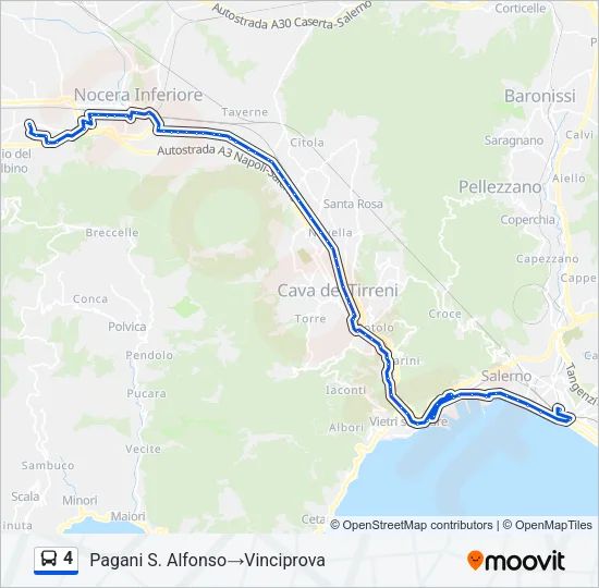 4 Bus Line Map