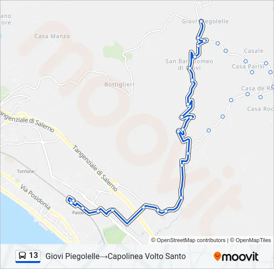 13 Bus Line Map