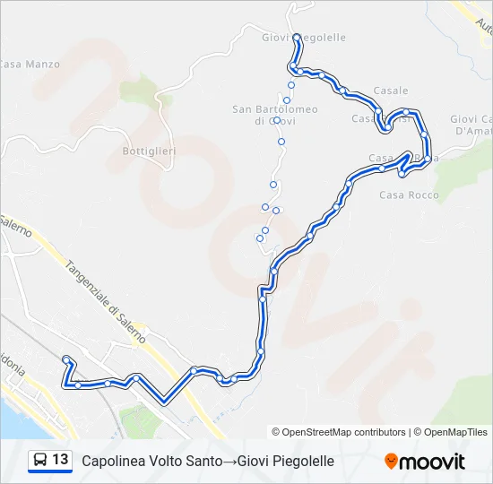 13 Bus Line Map