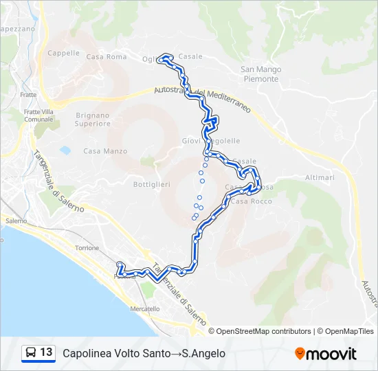 13 Bus Line Map
