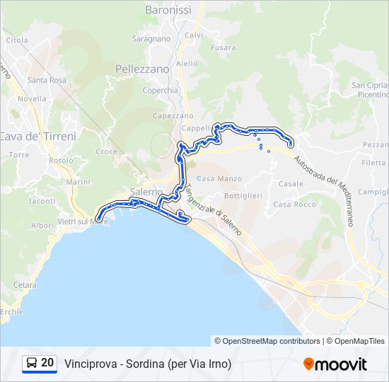 20 bus Line Map