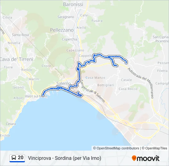 20 Bus Line Map