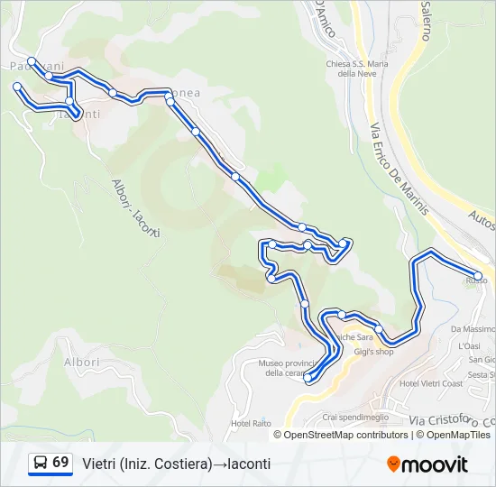69 Bus Line Map