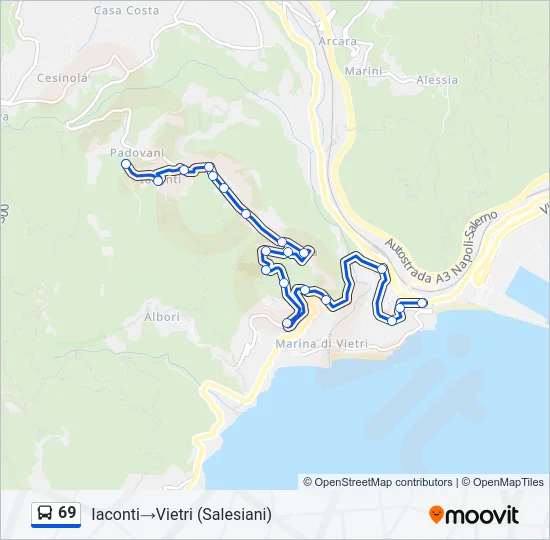 69 Bus Line Map