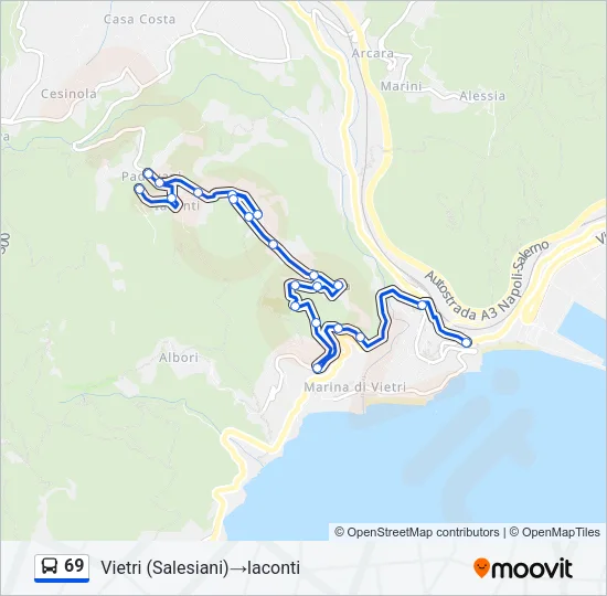 69 Bus Line Map