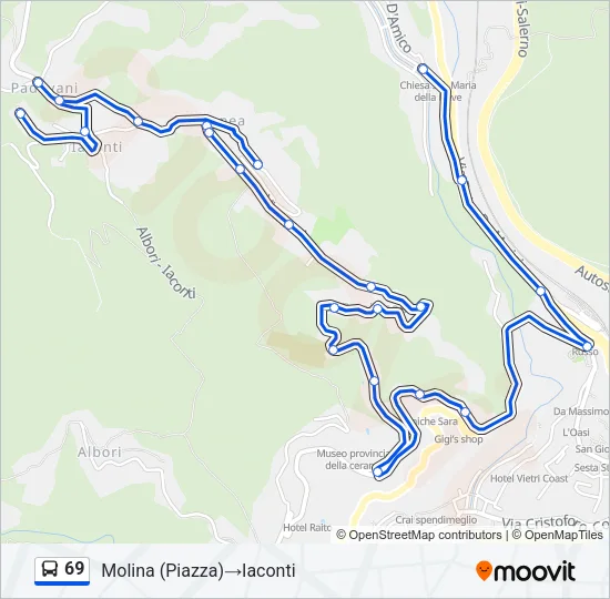 69 Bus Line Map