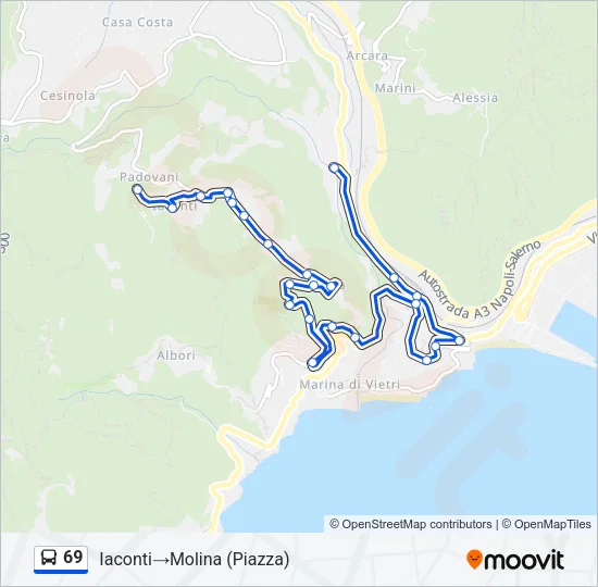 69 Bus Line Map
