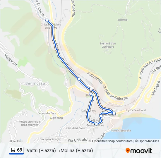 69 Bus Line Map