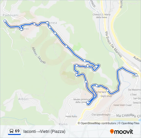 69 Bus Line Map