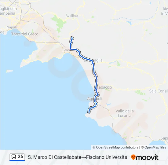 35 Bus Line Map